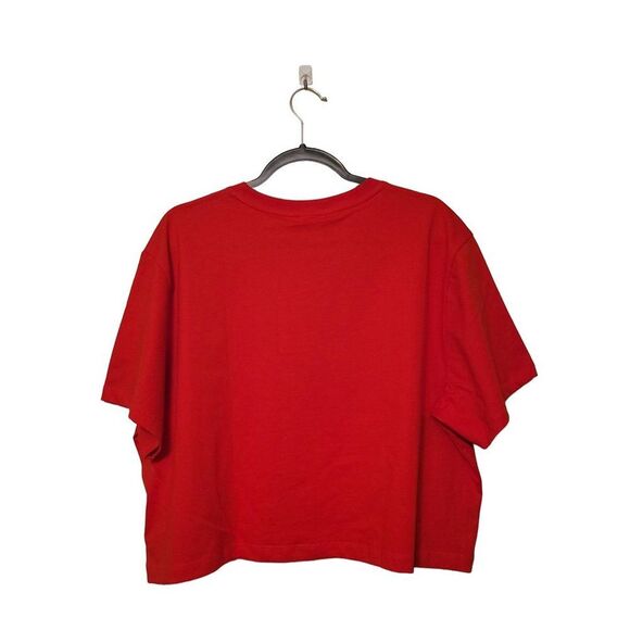 Adidas Womens Top Red  XL Oversized Logo Plus Size NEW - Picture 4 of 6